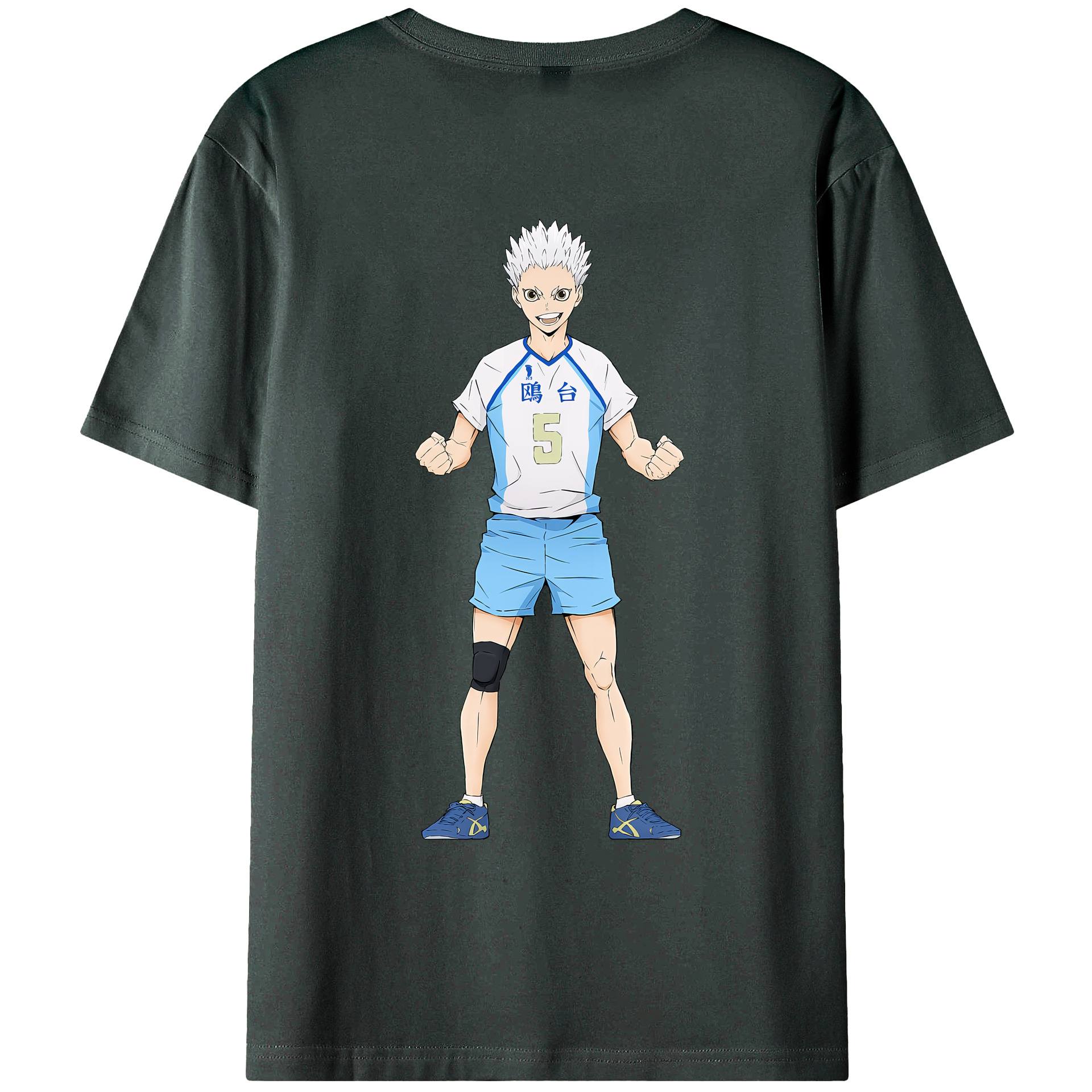 （画像用） ハイキュー!! Haikyu!! 綿100％ メンズ半袖Tシャツ（バックプリント） 通気性